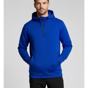 SPORTS ILLUSTRATED Quarter Zip Hoodie Pullover, Men’s Large Sapphire Glow Blue